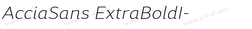 AcciaSans ExtraBoldI字体转换